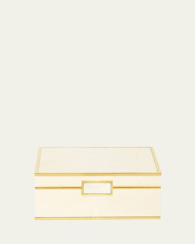 Embossed Faux Shagreen Jewelry Box